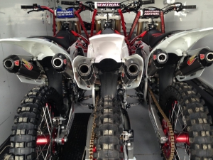 Bikes loaded up to head to the Vets