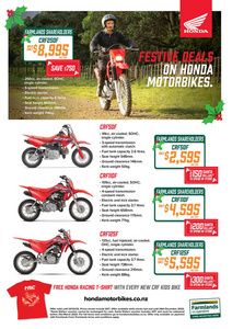 Festive Deals on Honda Motorbikes